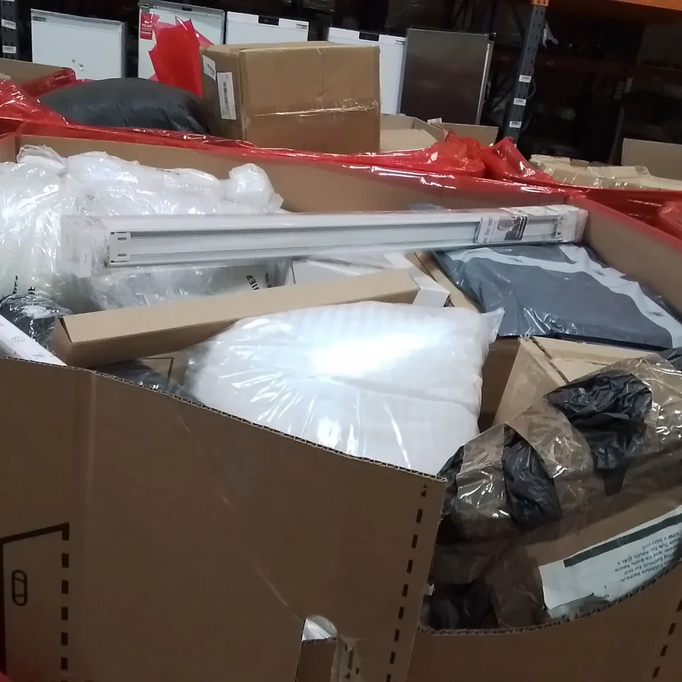 PALLET OF ASSORTED HOUSEHOLD GOODS AND PRODUCTS TO INCLUDE;TOILET SEAT,POPUP TENT,ROLLER BLINDS