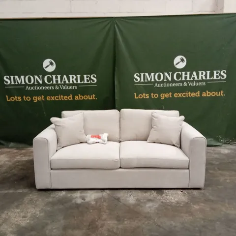 NYLAH 3 SEATER FABRIC SOFA - NATURAL
