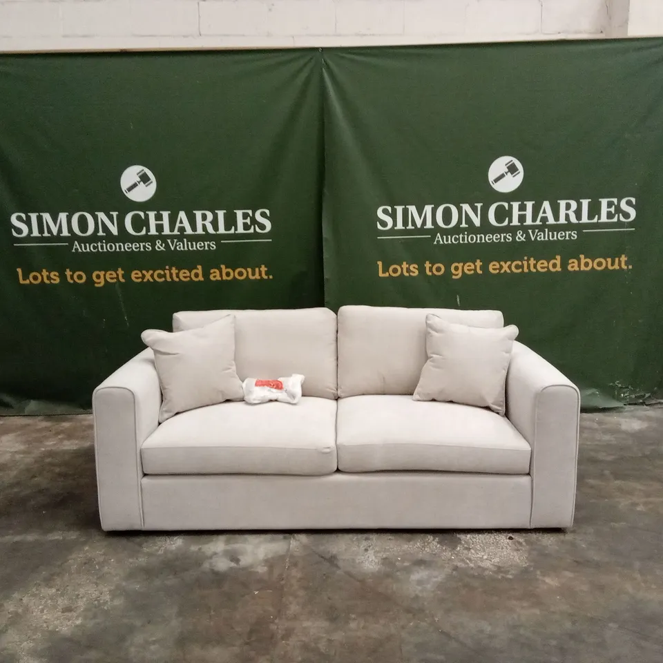 NYLAH 3 SEATER FABRIC SOFA - NATURAL RRP £749