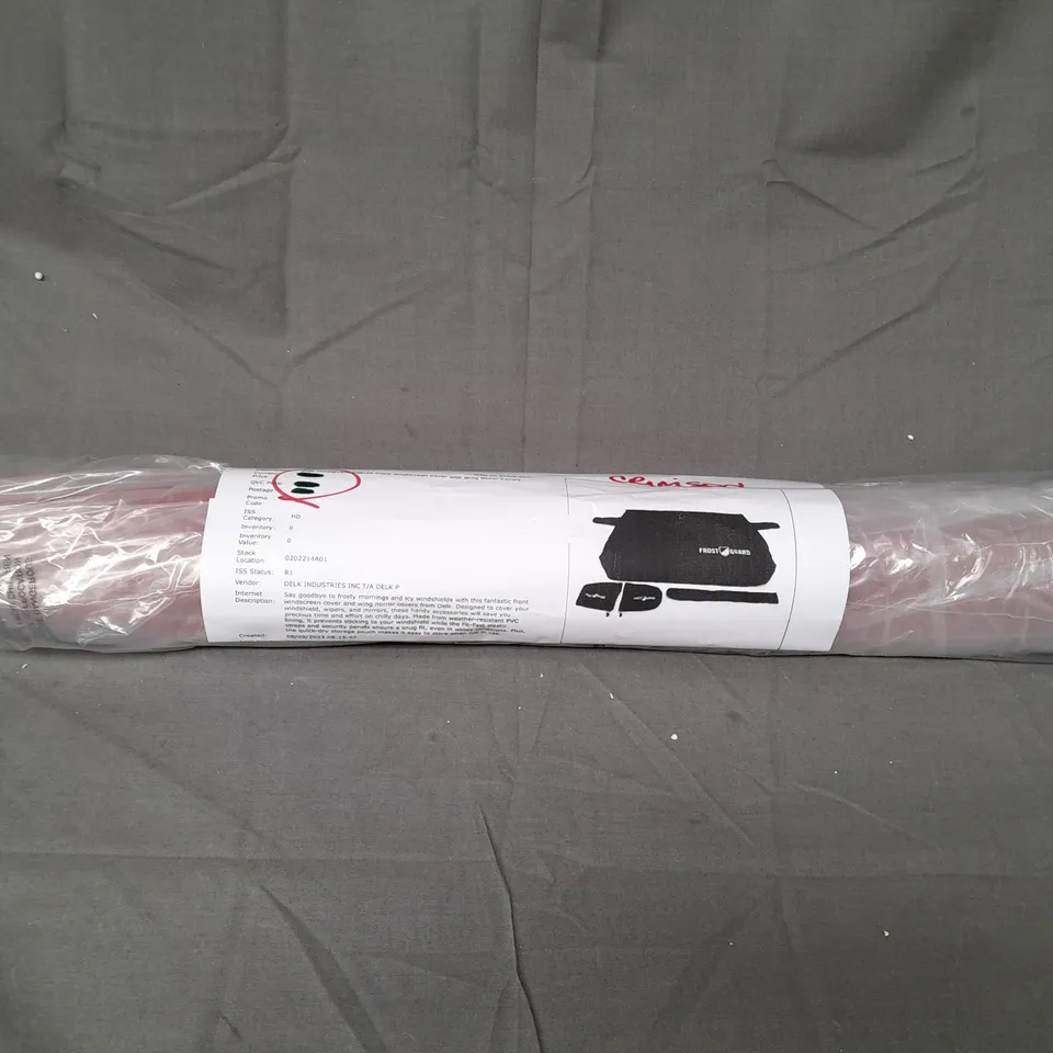 DELK FROSTGUARD DELUXE FRONT WINDSCREEN COVER WITH WING MIRROR COVER IN CRIMSON