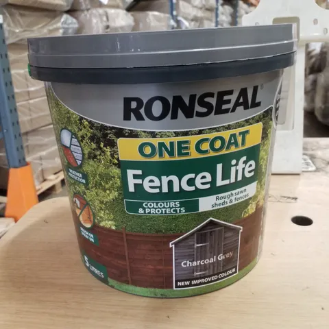 PALLET CONTAINING LARGE QUANTITY OF RONSEAL PRODUCTS INCLUDING ONE COAT FENCE LIFE IN CHARCOAL GREY & 2 IN 1 PRIMER AND PAINT POTS