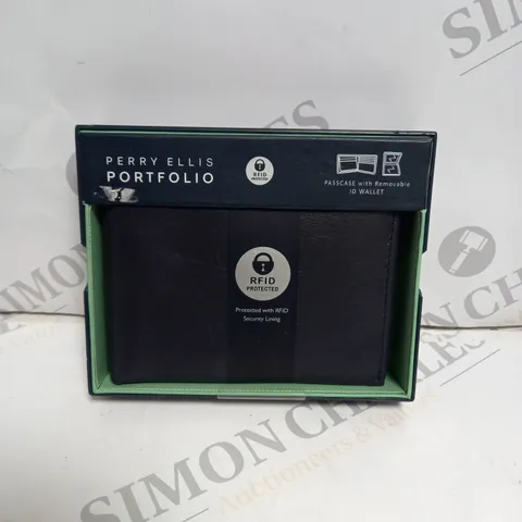 BOXED PERRY ELLIS PORTFOLIO RFID PROTECTED WALLET