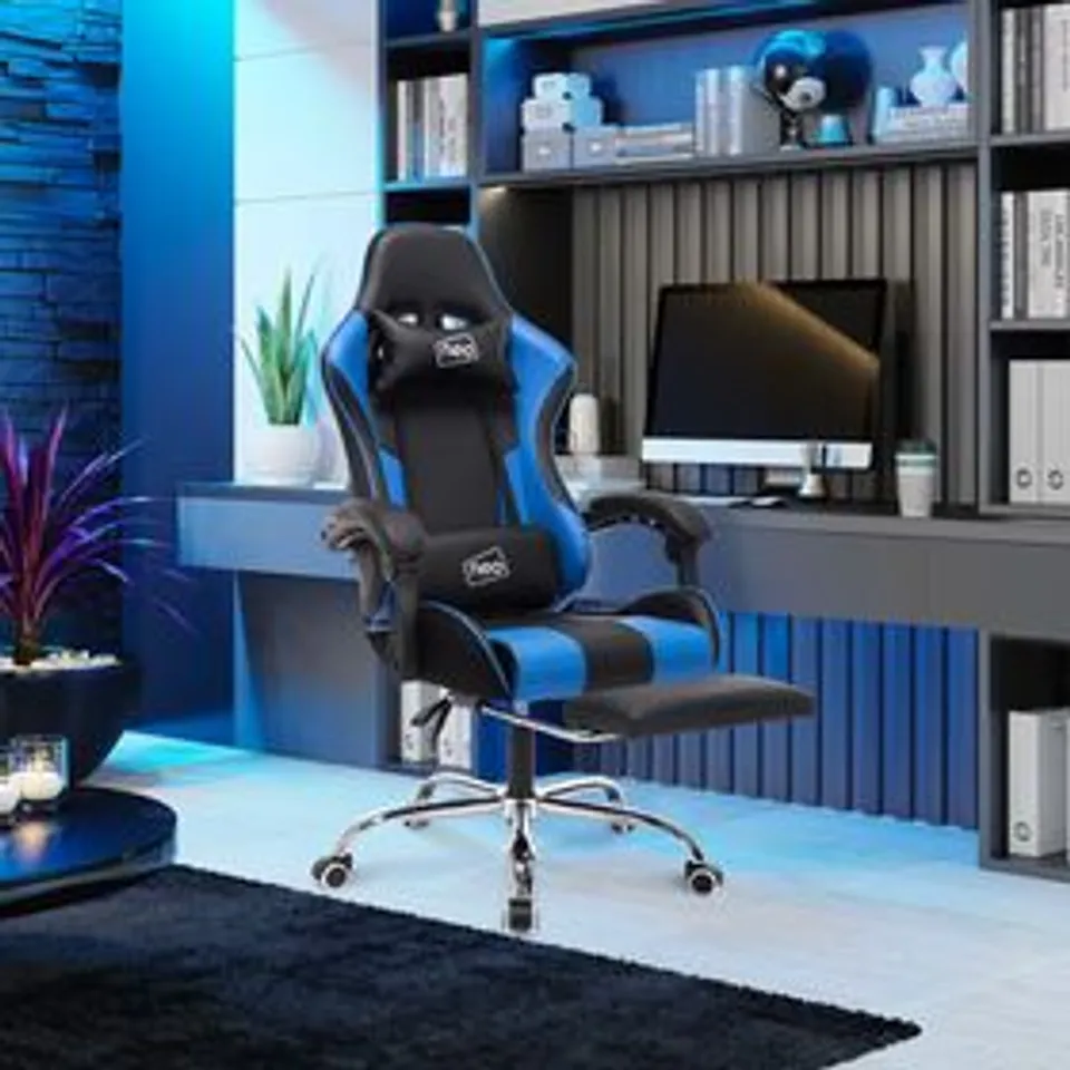 BOXED SIT BETTER WORK HARDER GAMING LOUNGER IN BLUE