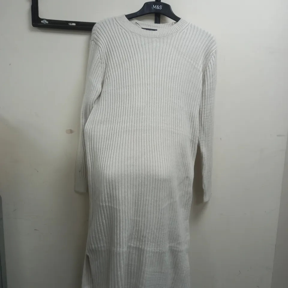 M&S COLLECTION LONG CREAM DRESS SIZE M 