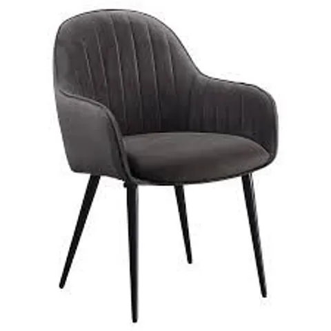 BOXED PAIR OF ALISHA DINING CHAIRS BLACK (1 BOX) [COLLECTION ONLY]