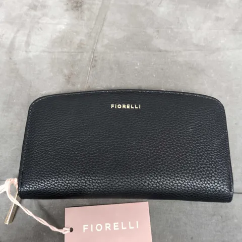 FIORELLI BLACK TEXTURED LEATHER ZIP-AROUND WALLET
