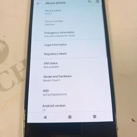 GOOGLE PIXEL 2 MOBILE PHONE