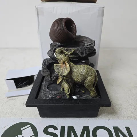 BOXED SMALL ELEPHANT GARDEN FEATURE