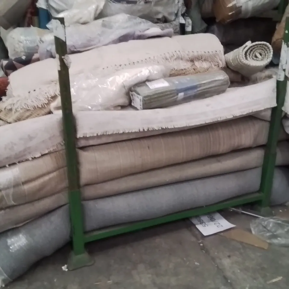 STILLAGE OF APPROXIMATELY 20 QUALITY DESIGNER RUGS