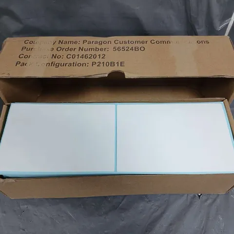 BOXED PARAGON LARGE LABELS IN WHITE