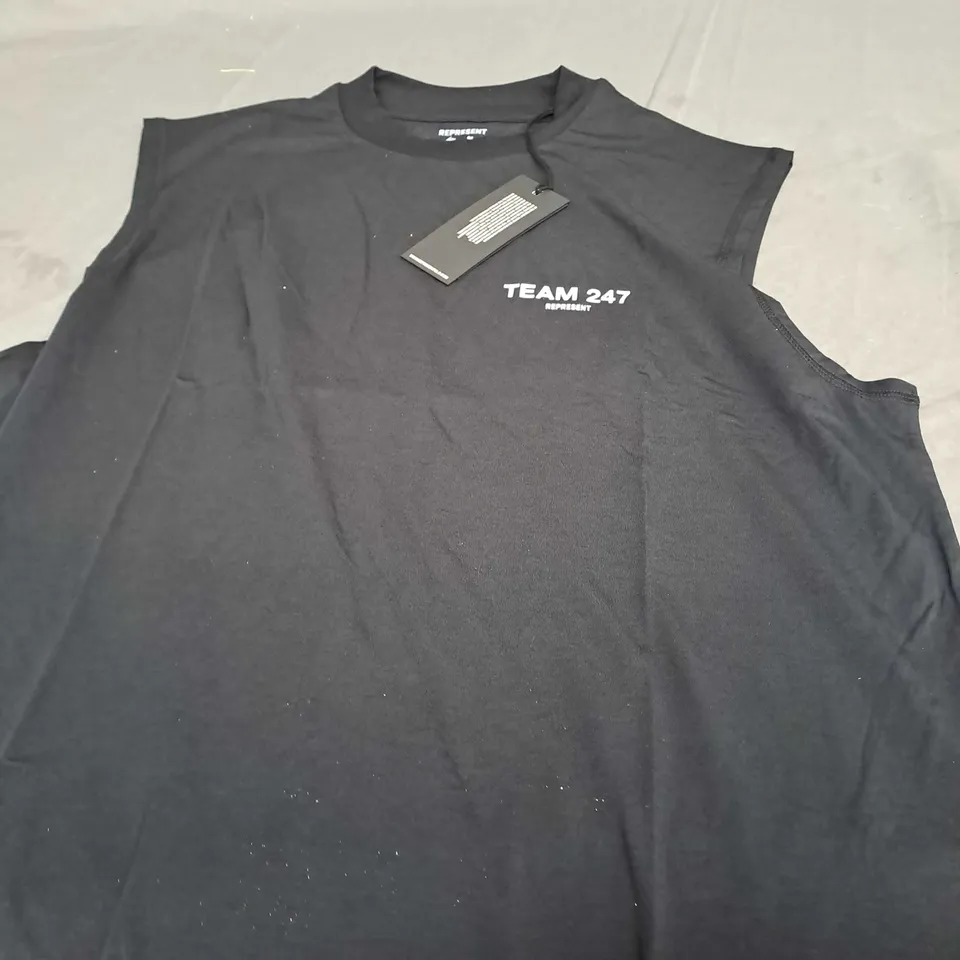 REPRESENT TEAM 247 OVERSIZED TANK IN BLACK - MEDIUM