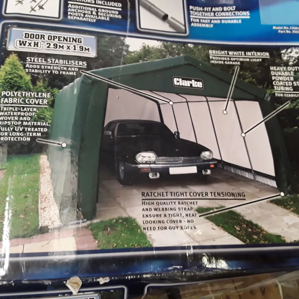 BOXED CLARKE LARGE HEAVY DUTY INSTANT GARAGE - CIG81220 RRP £399