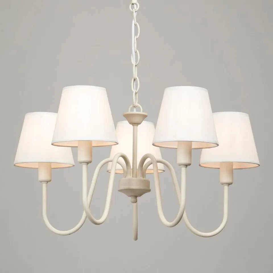BOXED MAJEIC 5 LIGHT SHADES CHANDELIER 
