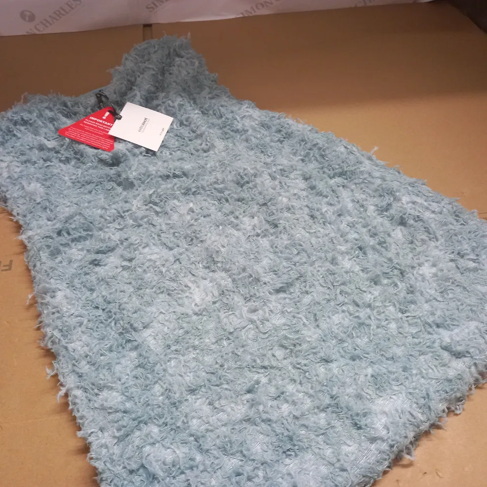 EXTRO & VERT PREMIUM MINI DRESS IN BABY BLUE - UK 10