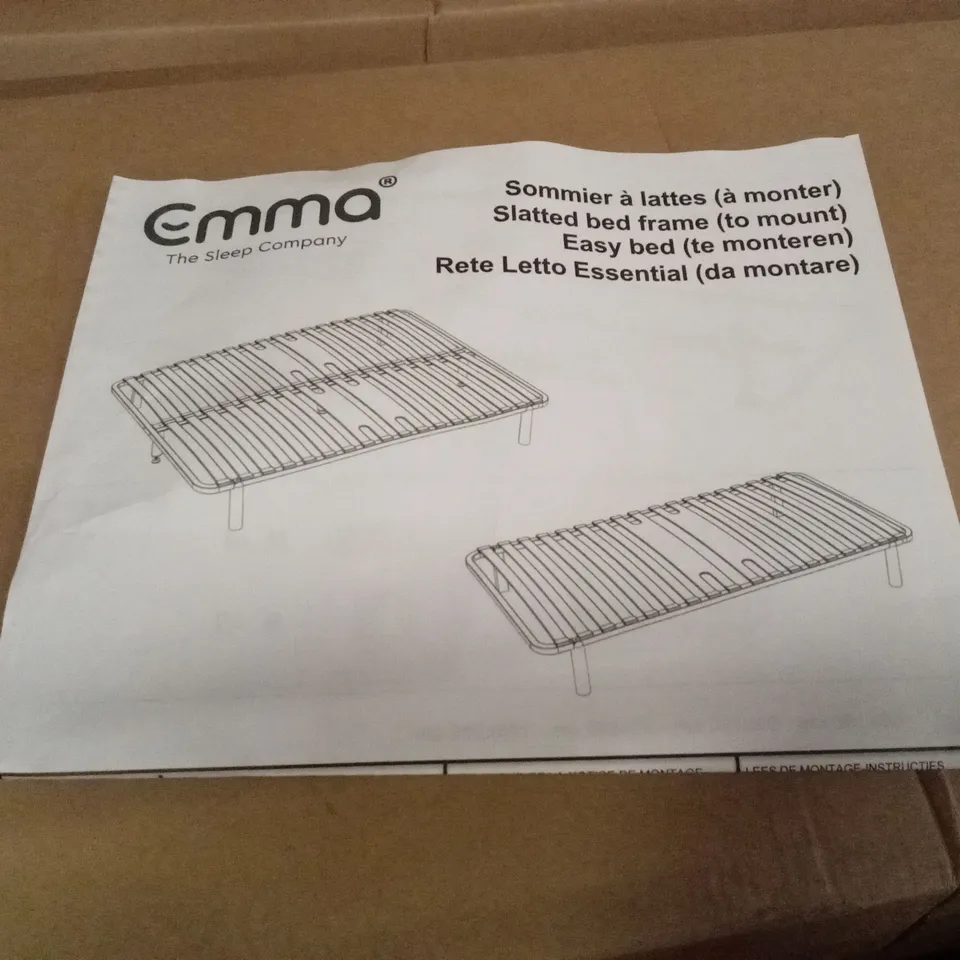 BRAND NEW BOXED EMMA SLATTED BED FRAME - 135 X 190 DOUBLE (1 BOX)