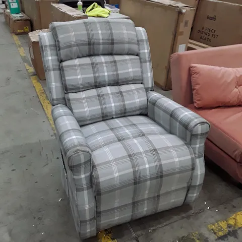 EDITH CHECK PATTERN RISE AND RECLINE CHAIR