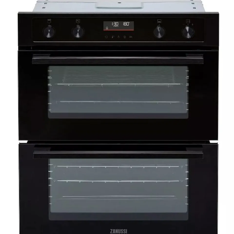 ZANUSSI ZPCNA7KN BUILT UNDER 59CM ELECTRIC DOUBLE OVEN BLACK A