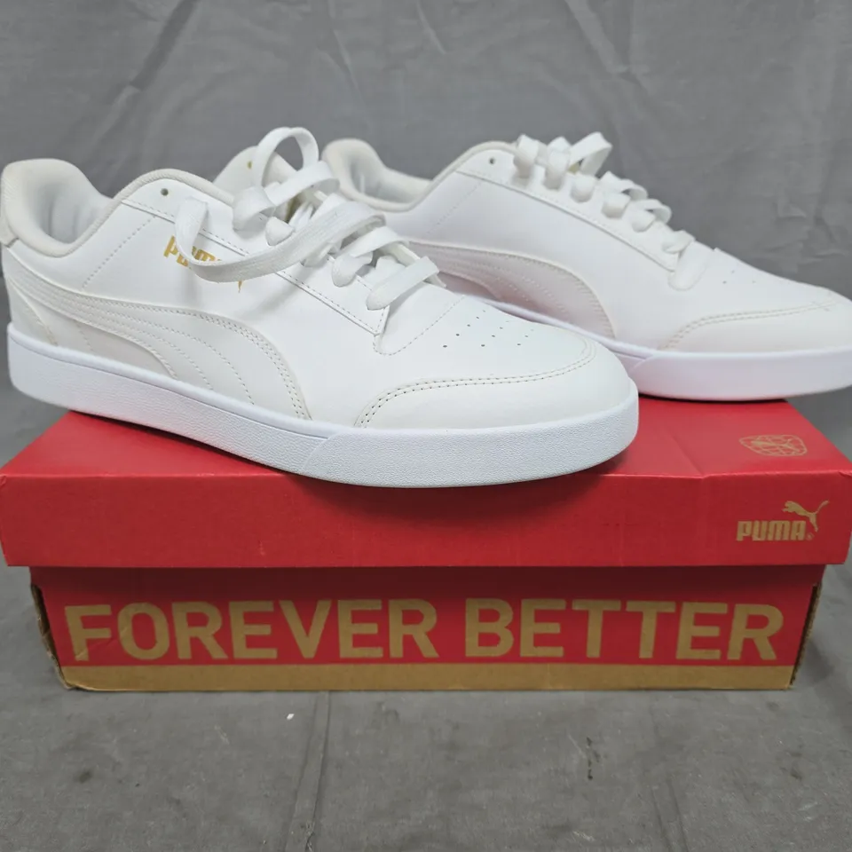 BOXED PAIR OF PUMA CAVEN 2.0 TRAINERS IN WHITE SIZE UK 11