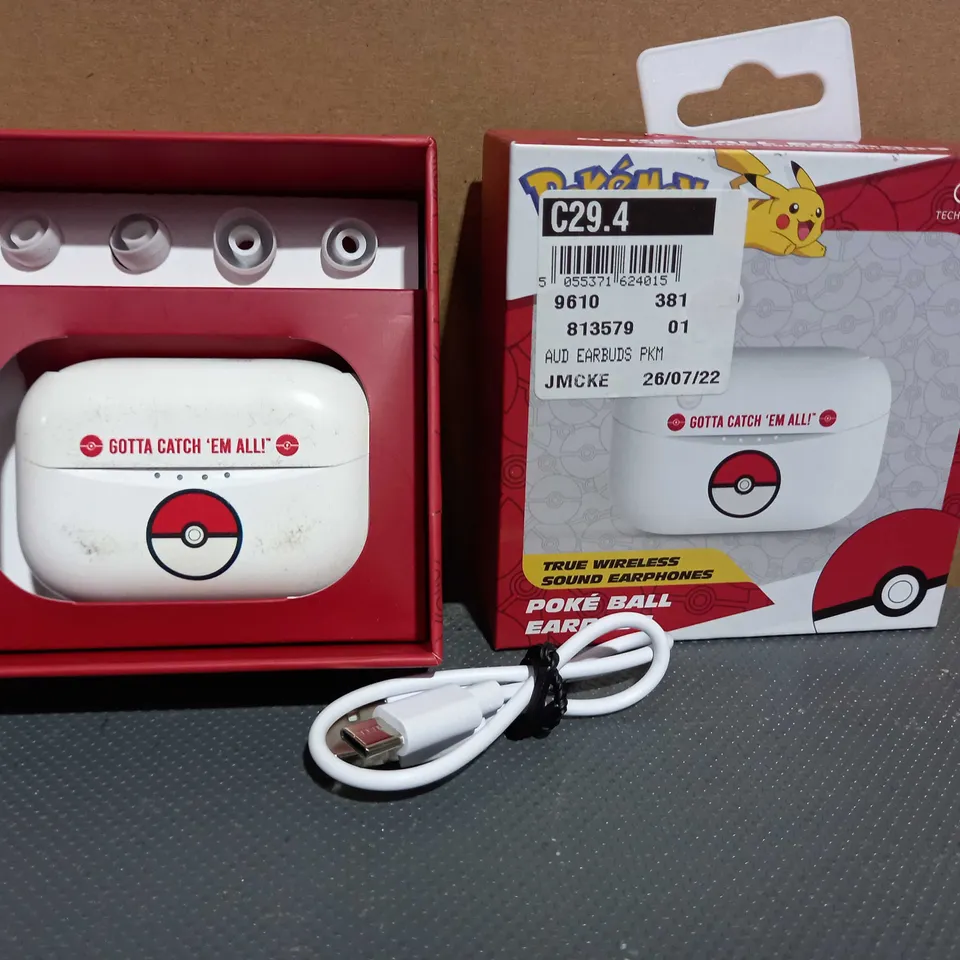 POKEMON POKE BALL BLUETOOTH WIRELESS EARPODS 