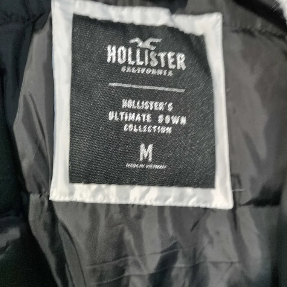 HOLLISTER ULTIMATE SNOW COLLECTION PARKA COAT - BLACK, FUR HOOD, MEN'S SIZE M
