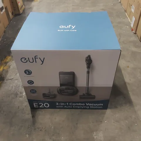 BOXED EUFY ROBOT VACUUM 3-IN-1 E20, SELF EMPTYING 