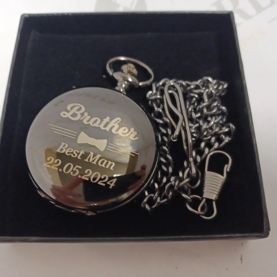 HOWSON LONDON PERSONALISED POCKET WATCH - BROTHER BEST MAN 22/05/2024