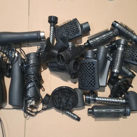 LOT OF 4 UNBOXED REVAMP HOLLYWOOD CURLS AUTOMATIC ROTATING SYSTEMS WITH ACCESSORIES 