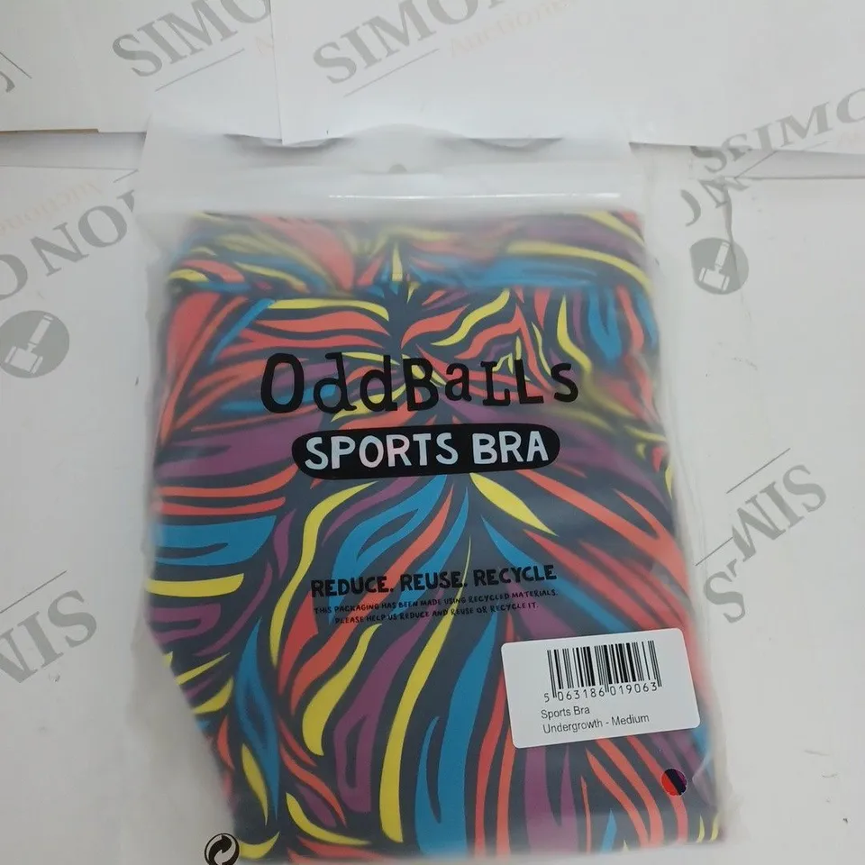 ODDBALLS SPORTS BRA UNDERGROWTH SIZE M