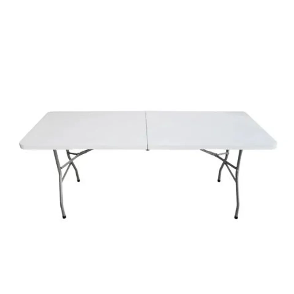BOXED ALLGAIER 180CM PLASTIC RECTANGULAR 6FT FOLDING TABLE (1 BOX)