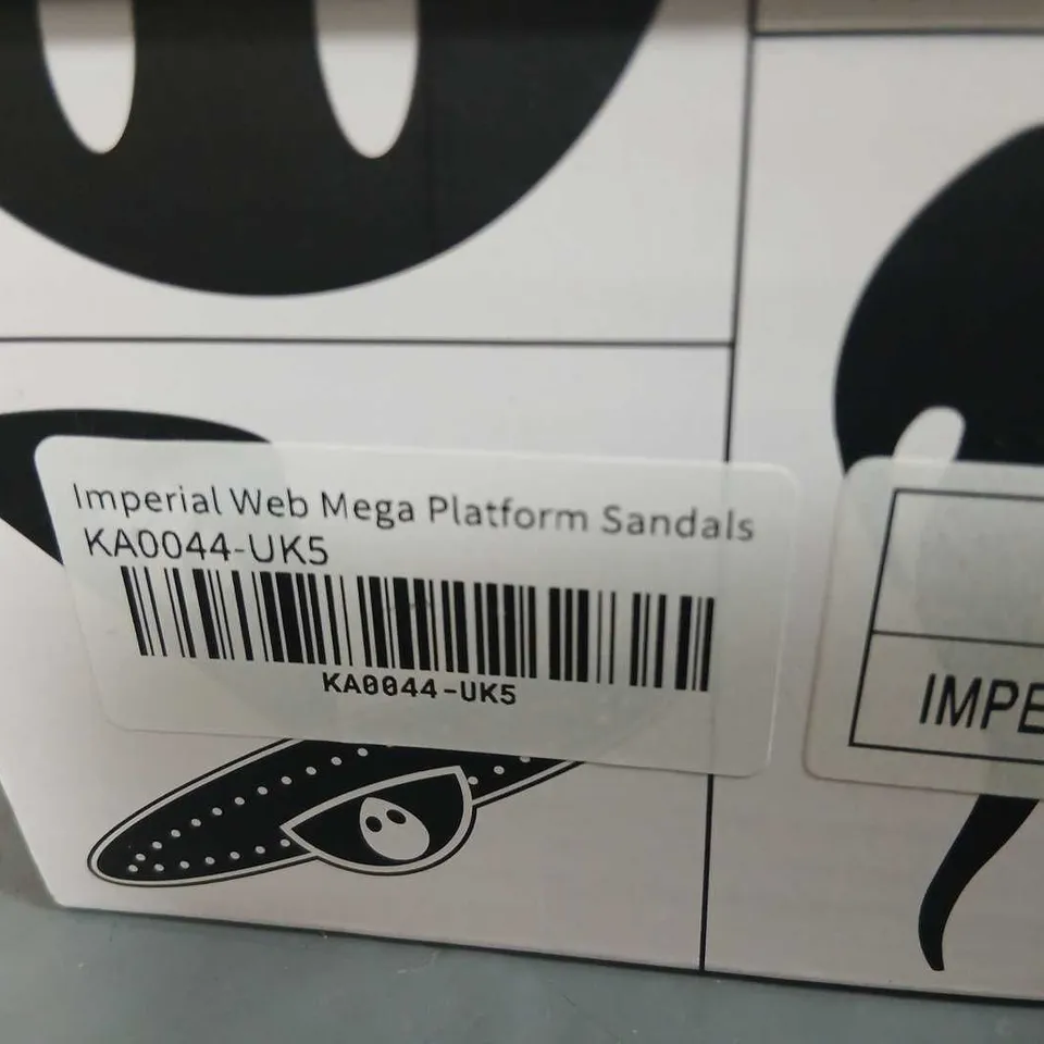 BRAND NEW BOXED KOI IMPERIAL WEB MEGA PLATFORM SANDALS – BLACK, UK5