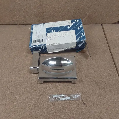 BOXED BELFRY SHARON CHROME WALL MOUNTED SOAP DISH 