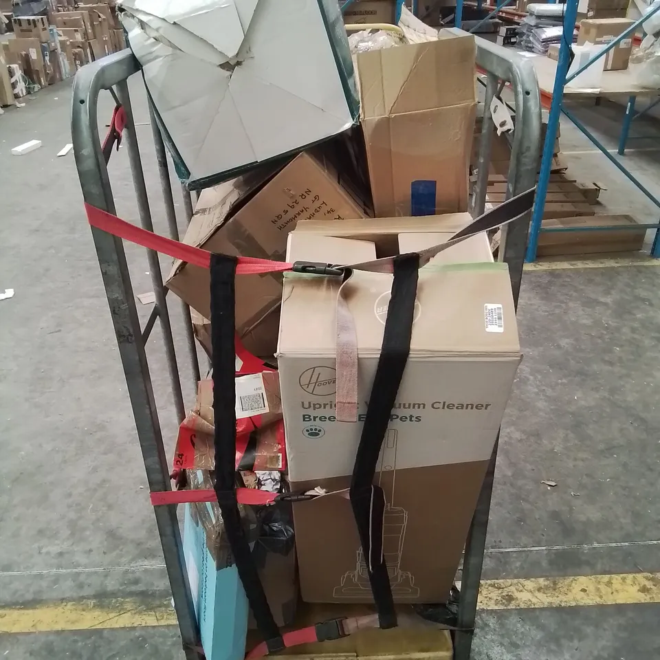 A CAGE OF VARIOUS ELECTRICAL HOUSEHOLD GOODS