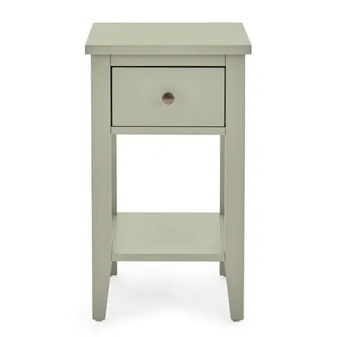 BOXED LYNTON 1 DRAWER SMALL BEDSIDE TABLE - SAGE (1 BOX)