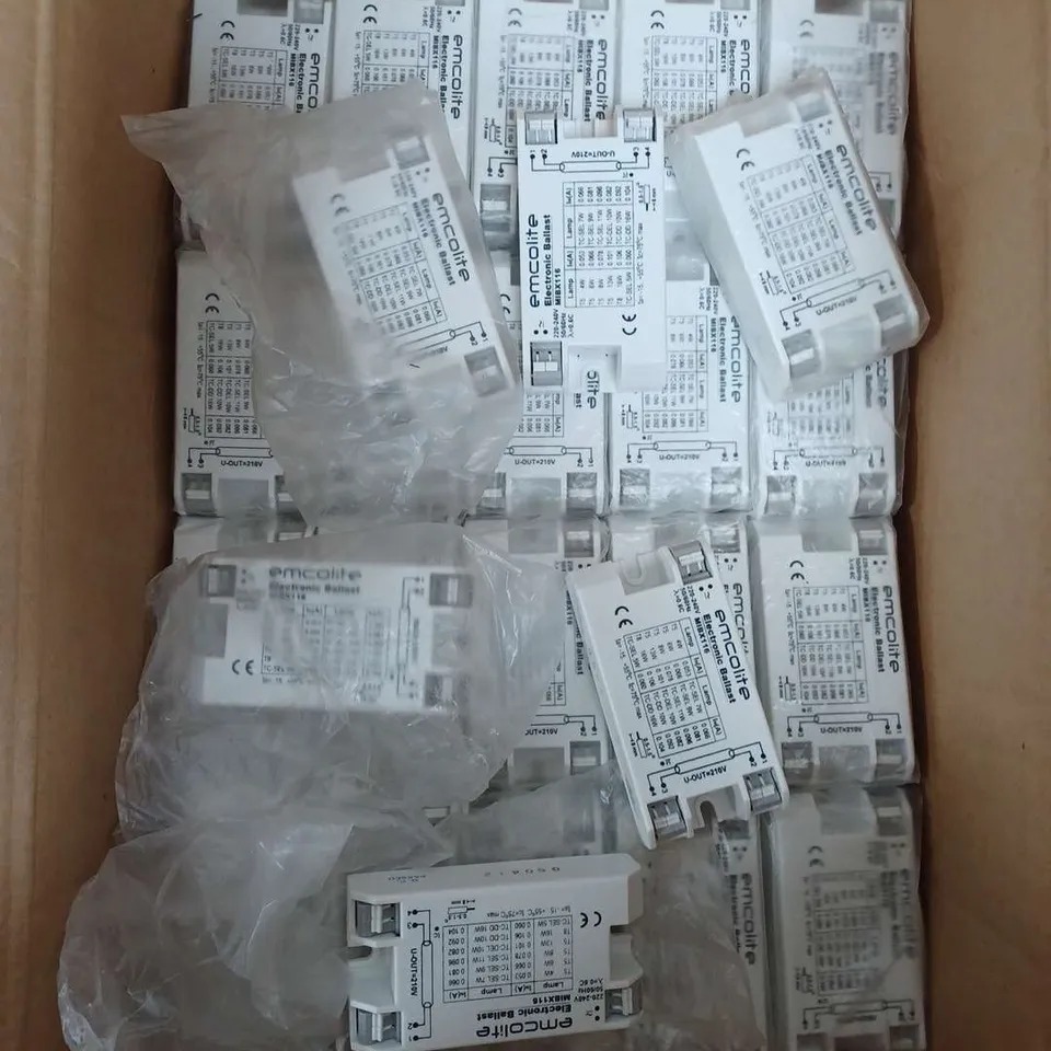 APPROXIMATELY 20 EMCOLITE MIBX116 ELECTRONIC BALLASTS 
