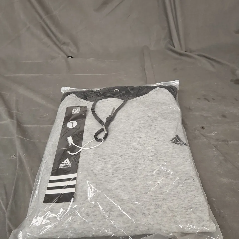 ADIDAS PERFORMANCE HOODIE – GREY- SIZE L