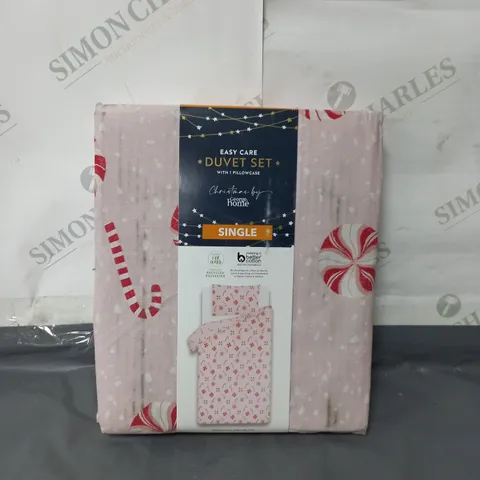 CHRISTMAS BY GEORGE HOME SINGLE PINK DUVET SET
