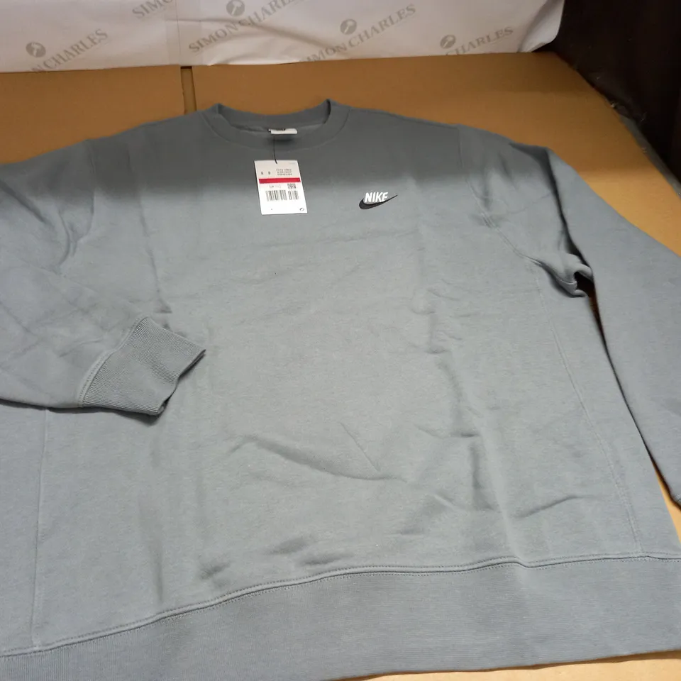 NIKE GREY CREW JUMPER - L