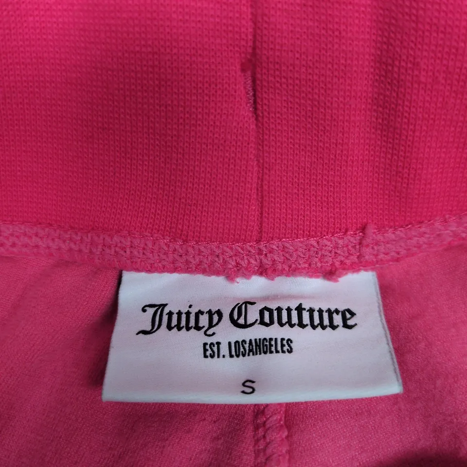 JUICY COUTURE VELOUR TRACK PANTS – PINK, UK SIZE SMALL (S)