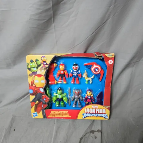 MARVEL IRON MAN AWESOME FRIENDS MINI ACTION FIGURE SET 