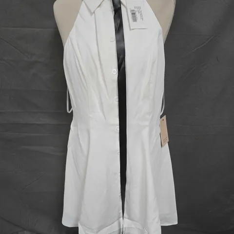 ODDMUSE THE ULTIMATE MUSE LAYERED COLLAR MINI DRESS IN WHITE SIZE XL
