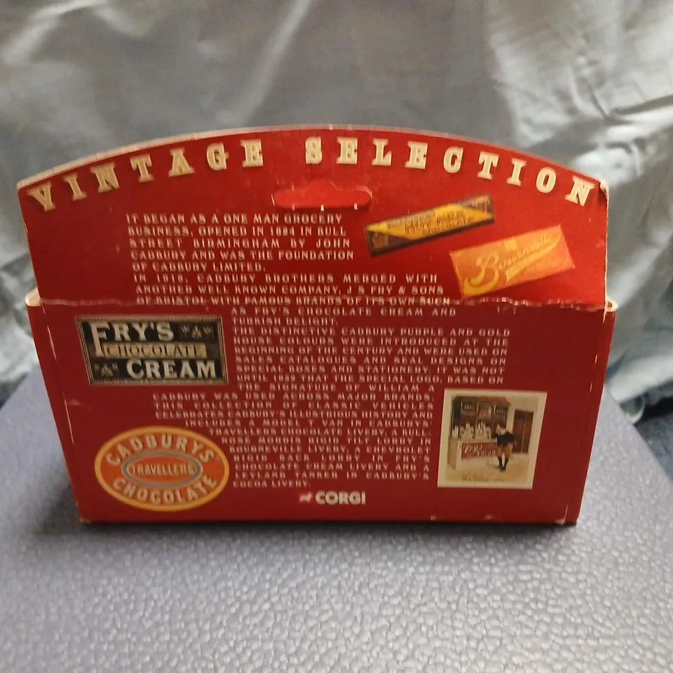 CORGI VINTAGE SELECTION DIE-CAST TOY LORRY IN CADBURY'S PACKAGING