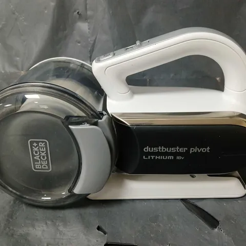 BLACK & DECKER 18V CORDLESS DUSTBUSTER COMPACT PIVOT HAND VACUUM