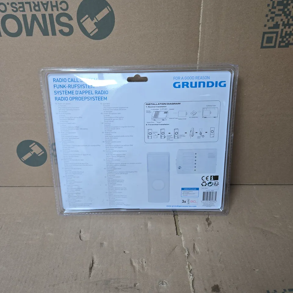 GRUNDIG DOORBELL - CALL SYSTEM WITH 6 TRANSMITTERS WHITE