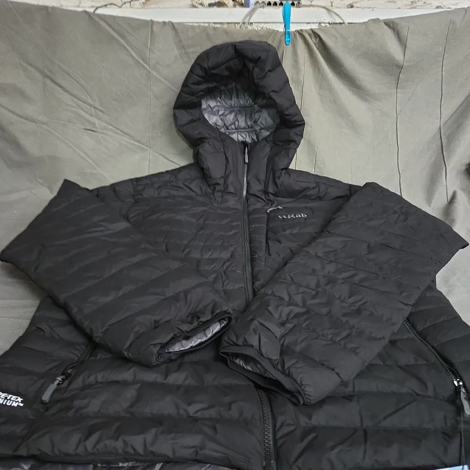 RAB BLACK MICROLIGHT JACKET SIZE XL 