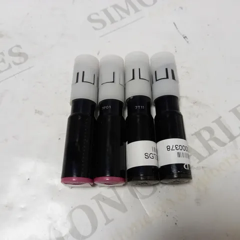 LOT OF 4 ASSORTED GIVENCHY LIPSTICKS - 2 X 14 VIOLINE TROUBLANT & 2 X 16 NOIR REVELATEUR