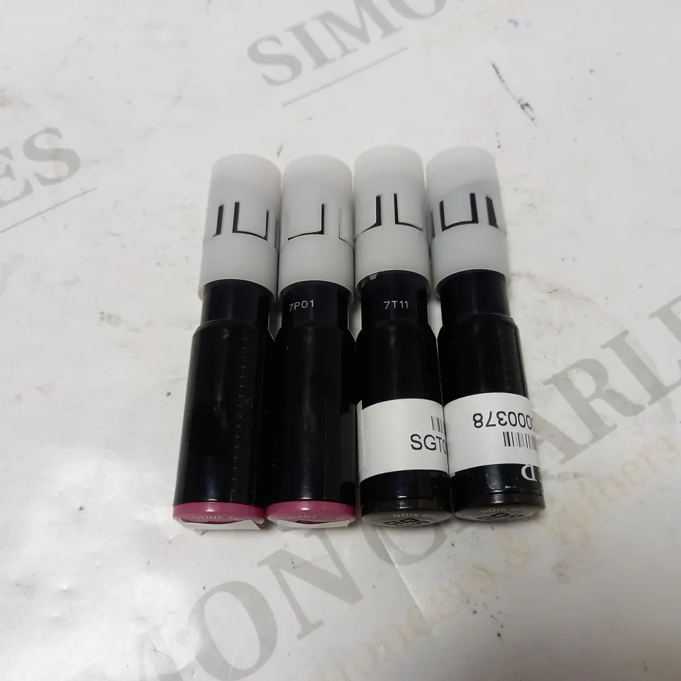 LOT OF 4 ASSORTED GIVENCHY LIPSTICKS - 2 X 14 VIOLINE TROUBLANT & 2 X 16 NOIR REVELATEUR 