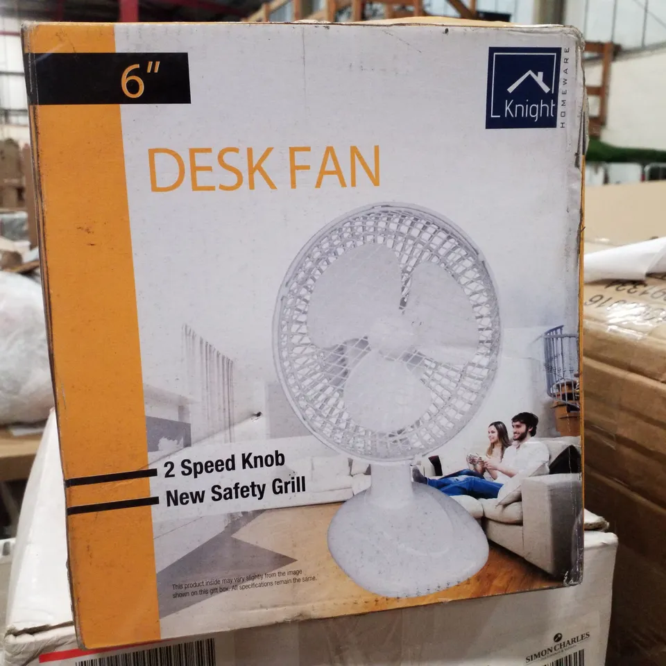 BOXED KNIGHT 6" DESK FAN