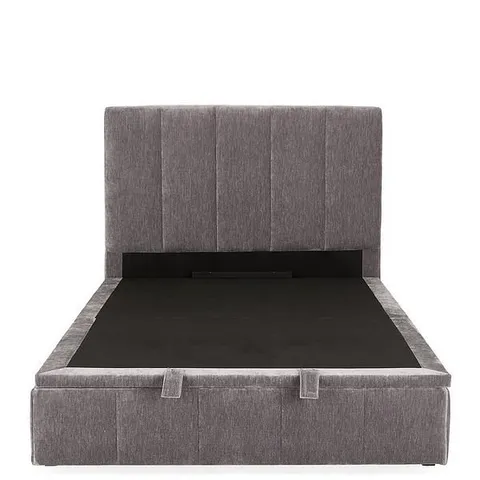 BOXED REMY END LIFT UP STORAGE OTTOMAN DOUBLE SIZE BED - GREY (6 BOXES)