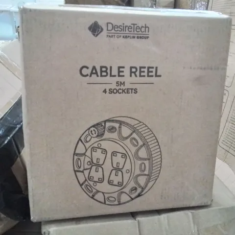 BOXED DESIRETECH 5m 4 SOCKET CABLE REEL