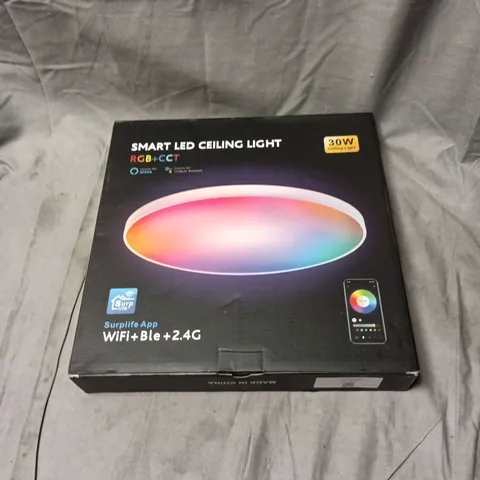 BOXED SURPLIFE SMART LED CEILING LIGHT RGB+CCT, COMPATIBLE WITH ALEXA/GOOGLE.